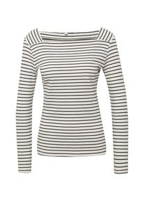 Tom Tailor Denim, Damen Langarmshirt, Schwarz / Weiß