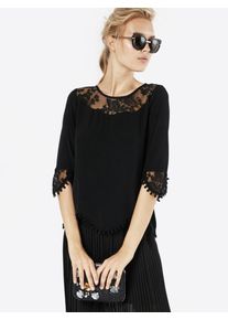 Cream, Damen Tunika-Bluse 'Kalanie', Schwarz