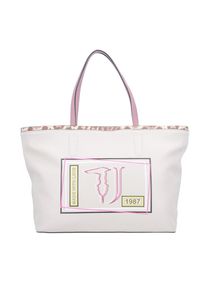 TRUSSARDI JEANS, Damen Shopper 'Liquirizia', Beige / Gelb / Mauve / Pink
