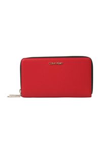 Calvin Klein, Damen Geldbörse 'CK MUST LARGE DOUBLE ZIP AROUND', Rot