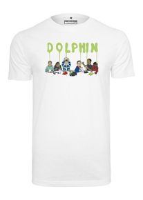 Mister Tee, Herren T-Shirt 'Supper', Hellgr&uuml;n / Wei&szlig;