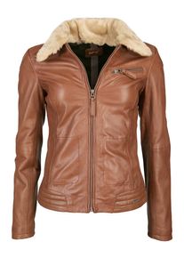 Maze, Damen Lederjacke mit weichem Kragen 'Morelia', Cognac