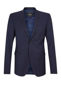 s.Oliver BLACK LABEL, Herren 'Cesano Slim' Schurwoll-Sakko, Dunkelblau