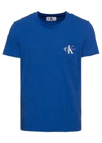 Calvin Klein Jeans, Herren T-Shirt 'MONOGRAM POCKET', Royalblau