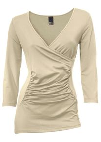 Heine, Damen Wickelshirt, Beige / Creme
