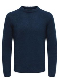 Only & Sons Only & Sons, Herren Pullover 'onsPATRICK 5 CREW NECK KNIT', Nachtblau