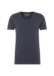 Jack & Jones JACK & JONES, Herren T-Shirt 'BASIC V-NECK TEE S/S NOOS', Navy