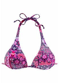 Buffalo, Damen Triangel-Top "Happy", Aubergine / Pink