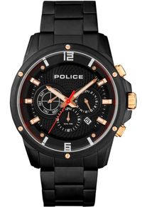 Police, Herren Uhr 'SHANDON PL15525JSB.02M', Bronze / Feuerrot / Schwarz / Silber