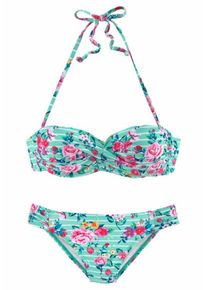 s.Oliver RED LABEL, Damen Beachwear Bügel-Bandeau-Bikini, Mint