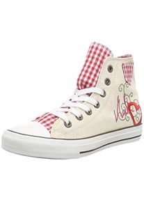 Krüger Dirndl Krüger Madl, Damen Trachtenschuhe, Beige / Rot