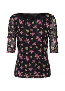 comma, Damen T Shirt, Schwarz