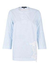 Daniel Hechter, Damen Bluse, Hellblau / Weiß