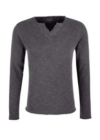 Q/S Designed By, Herren Longsleeve, Anthrazit