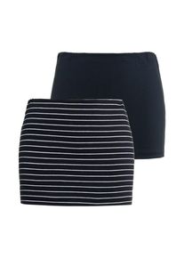 Ulla Popken, Damen Shirtverl&auml;ngerung, Nachtblau / Wei&szlig;