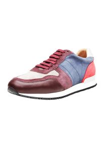 SHOEPASSION, Herren Sneaker 'No. 18 MS', Blau / Bordeaux / Neonrot