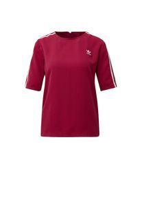 adidas originals, Damen T-Shirt '3-Stripes', Neonpink / Weiß