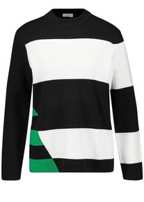 Gerry Weber, Damen Pullover, Gr&uuml;n / Schwarz / Wei&szlig;