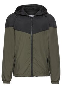 Urban Classics, Herren Jacke '2-Tone Tech Windrunner', Oliv / Schwarz
