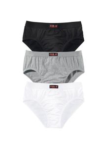 H.I.S. H.I.S, Herren Slip (3 Stck.), Grau / Schwarz / Wei&szlig;