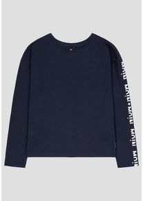H.I.S. HIS JEANS, Damen Longsleeve, Navy / Weiß