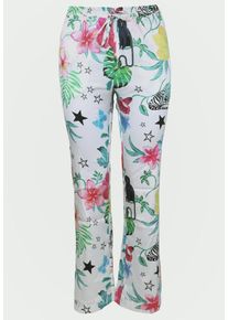 grace, Damen Hose 'FLOWER', Weiß