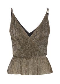 New Look, Damen Cami Top 'LUREX PEPLUM', Gold
