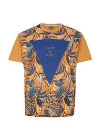 s.Oliver RED LABEL, Herren T-Shirt, Blau / Mischfarben / Orange