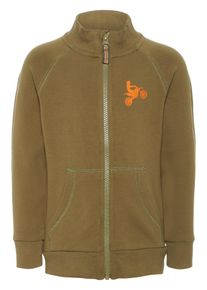 name it, Bedruckte Baumwoll Strickjacke, Oliv