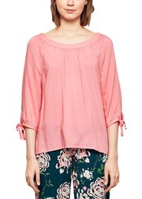 Q/S Designed By, Damen Blusenshirt mit Schleifen-Details, Rosa