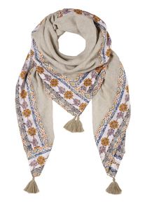 Heine, Damen Tuch, Himmelblau / Senf / Greige / Hellpink