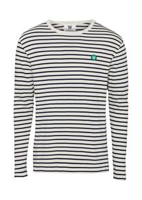 Wood Wood, Herren Langarmshirt, Navy / Offwhite