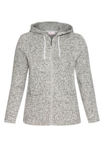 sheego Casual, Damen Fleecejacke, Grau