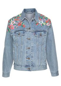 Levi's LEVI'S, Damen Jeansjacke 'Trucker-Flower', Hellblau / Mischfarben
