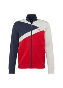 BOSS, Herren Sweatjacke 'Skaz', Dunkelblau / Rot / Weiß