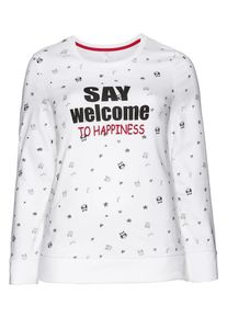 sheego Casual, Damen Sweatshirt, Rot / Schwarz / Wei&szlig;