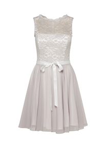 Swing, Damen Kleid 'Cocktailkleid mit Spitzenoberteil', Silbergrau