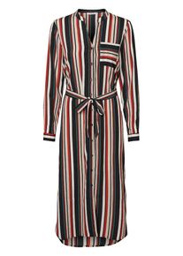 Pieces, Damen Kleid, Jade / Rot / Schwarz / Weiß