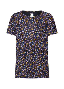 Only, Damen Shirt 'onlNYLA S/S AOP TOP JRS', Gelb / Pink / Wei&szlig;