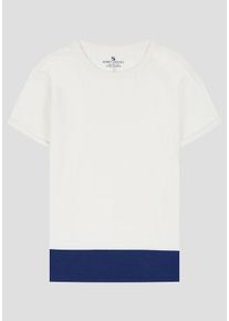 H.I.S. HIS JEANS, Damen T-Shirt, Blau / Weiß