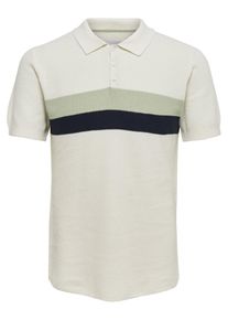 Only & Sons Only & Sons, Herren Poloshirt, Dunkelblau / Offwhite
