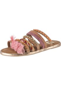Buffalo, Damen Pantoletten, Beige / Hellbraun / Lachs / Pink