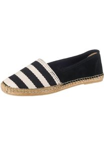 macarena, Damen Espadrilles, Hellbeige / Schwarz / Naturweiß
