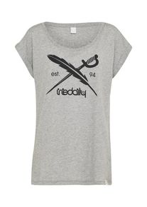 Iriedaily, Damen T-Shirt 'The Flag', Graumeliert