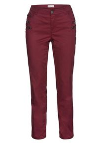 sheego Casual, Damen Stoffhose, Bordeaux