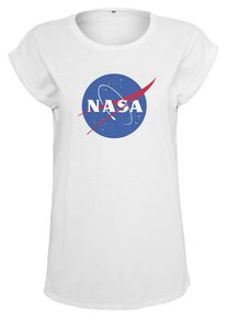 Merchcode, Damen T-Shirt 'Nasa Insignia', Royalblau / Rot / Wei&szlig;