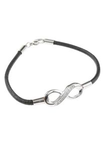 Firetti, Damen Armband 'Infinity', Schwarz / Silber