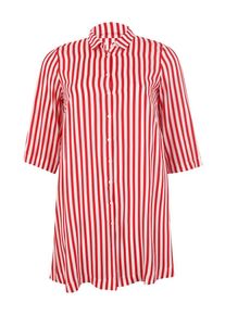 Only Carmakoma, Damen Kleid 'LUNA', Rot / Weiß