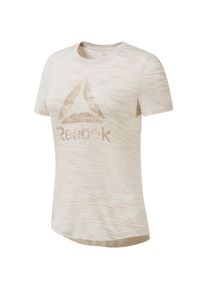 Reebok, Damen T-Shirt 'Elets Marble', Sand / Beigemeliert