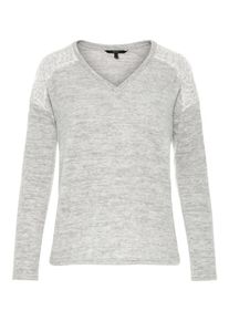 V&eacute;ro Moda VERO MODA, Damen Pullover, Graumeliert / Wei&szlig;